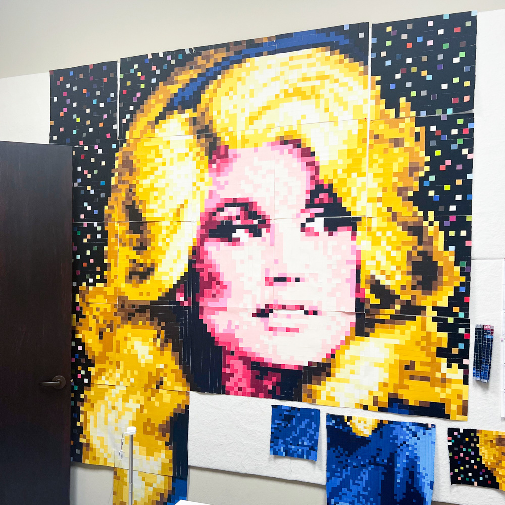 Quiltin’ 9-5: The Story Behind Our Pixelated Dolly Parton Quilt ...